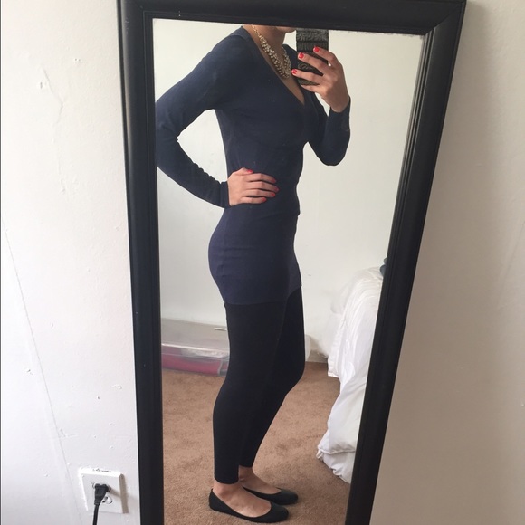 Navy Blue HM Sweater Dress - Picture 2 of 3