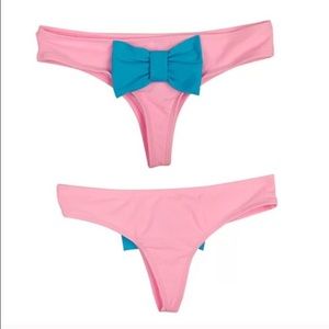 Pink with blow bow cheeky