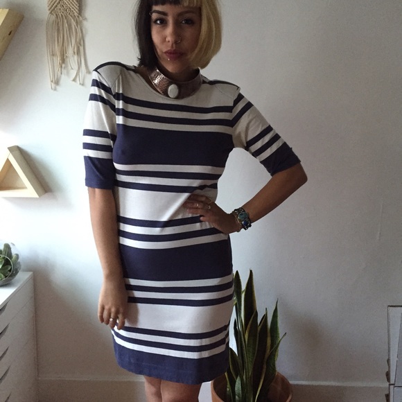 French Connection Striped Bodycon Dress