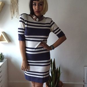French Connection Striped Bodycon Dress