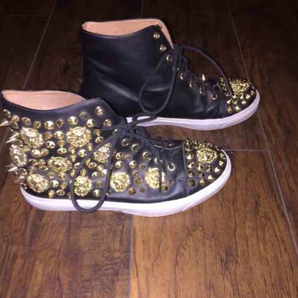 Jeffery Campbell studded lion leather high tops - Picture 4 of 4
