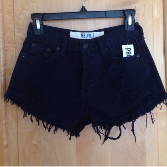 Brandy Melville High Waisted Destroyed Shorts 24