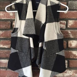 Gap Plaid Wool Vest