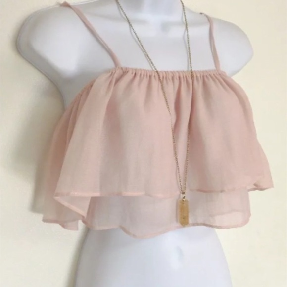 Urban Outfitters Peach Crop tank NWOT