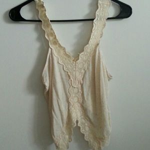 Oatmeal lace tank!!