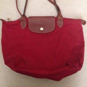 Women's Longchamp 'Small Le Pliage' Tote - Red