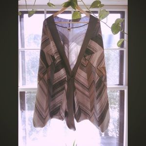 Gorgeous Missoni Gold-Threaded Wrap Taupe Neutrals