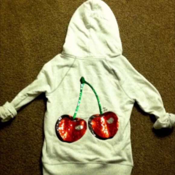 Las Vegas Cherry Bling zip up hoodie XS NWT