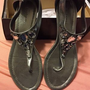 Size 11 sandals- pewter