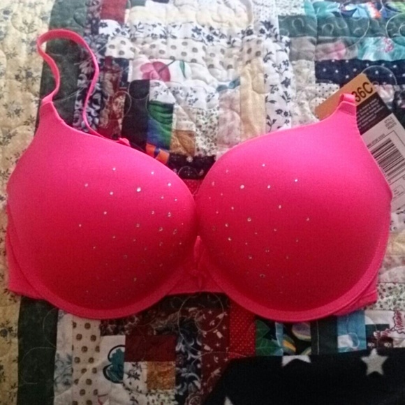 Hot Pink "adds two cup sizes"  bra