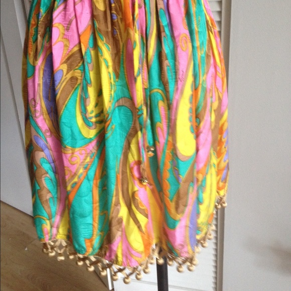 ❌SOLD❌ Milly multicolor swirl silk blouson dress 0 - Picture 3 of 4