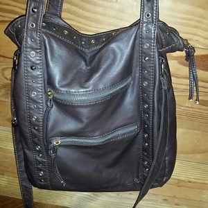 Brown cross body purse