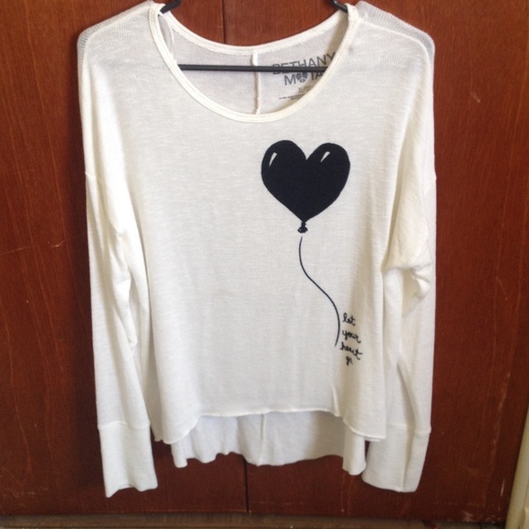 White high low sweater