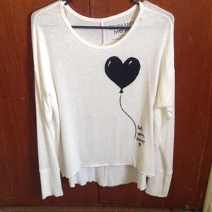 White high low sweater