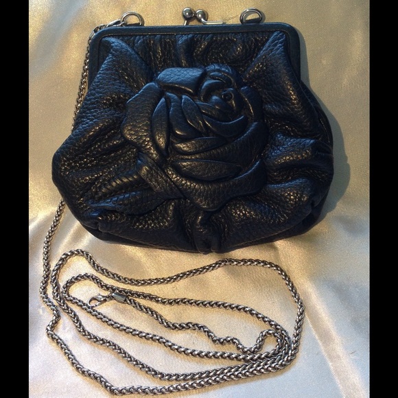 BRIGHTON Evening Black Leather Purse.  NWOT