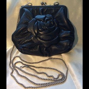 BRIGHTON Evening Black Leather Purse.  NWOT