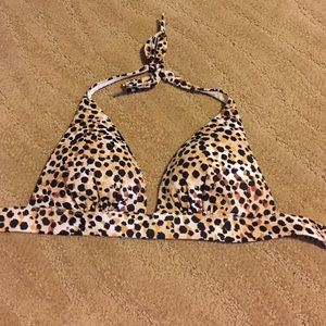 cheetah print victoria secret halter swim top