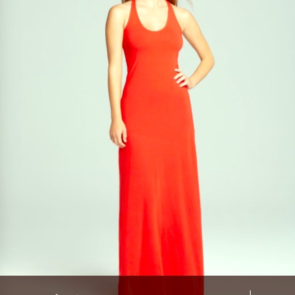 Splendid Racerback Maxi Dress in Fiesta Orange