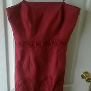 Ann Taylor Rose Strapless Dress