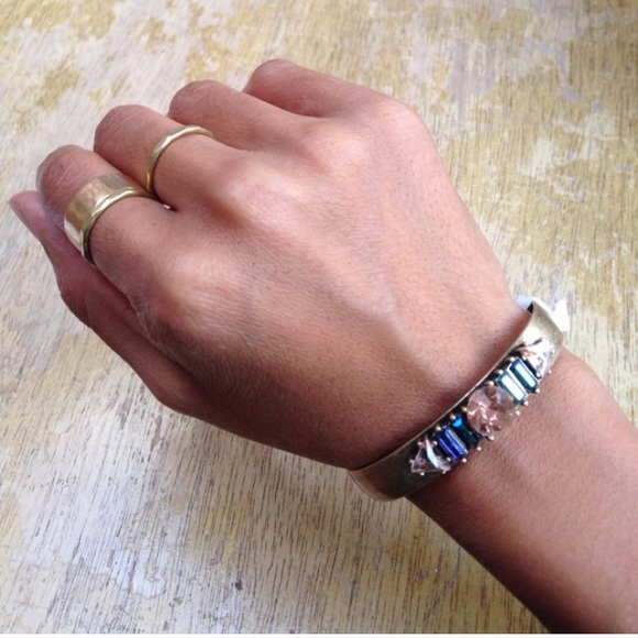 Anthropologie Jewelry - Anthropologie Brass Jewel Cuff