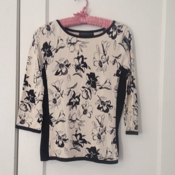 Black and white floral