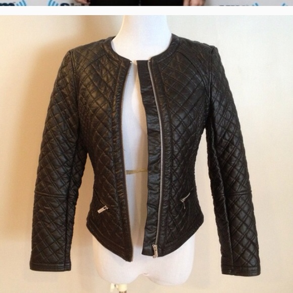 H & M quilted faux leather jacket