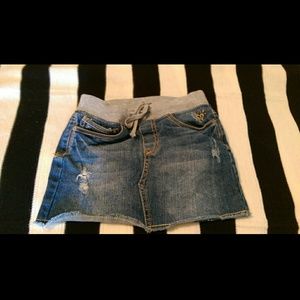 Justice Girls Knit Waist Denim Skirt sz 8