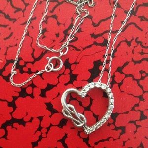 Sterling silver heart necklace