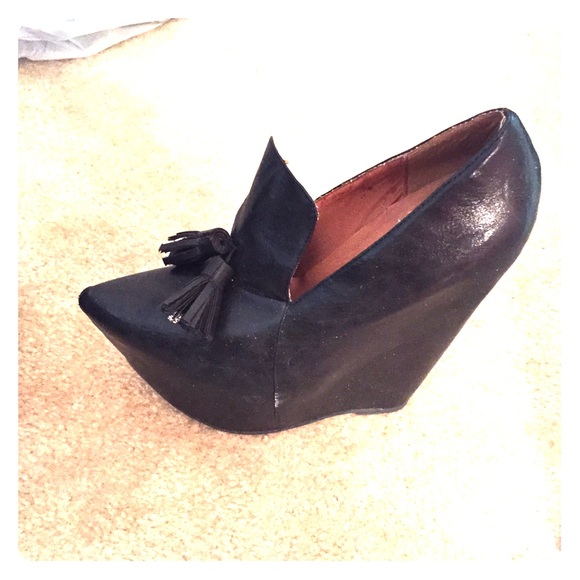 🚫SOLD🚫 Black Zealous by Jeffrey Campbell wedges