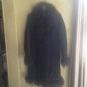 Mongolian lamb fur/suede coat new without tags