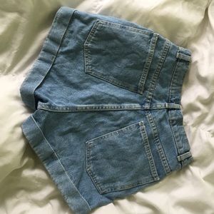 American Apparel Medium Wash High-Waist Short