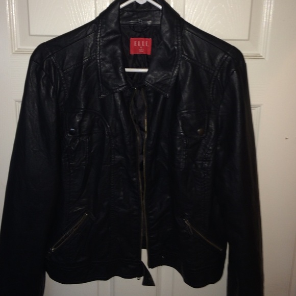 Leather look jacket worn twice faux leather