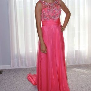 Coral prom dress