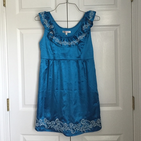 🔴SOLD🔴 Need Supply Co. Blue Embroidered Dress