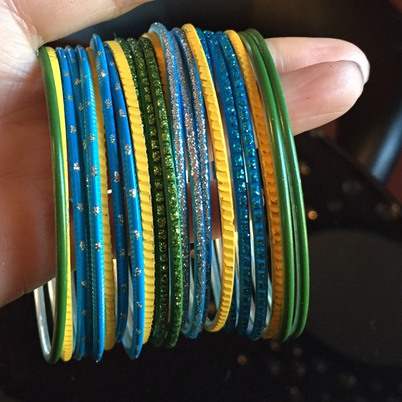 23 Bangle set! Multi Turquoise - Picture 3 of 4