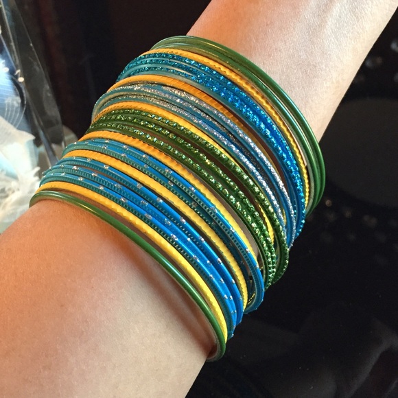 23 Bangle set! Multi Turquoise - Picture 4 of 4