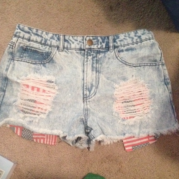 Forever 21 Pants - American Flag Shorts
