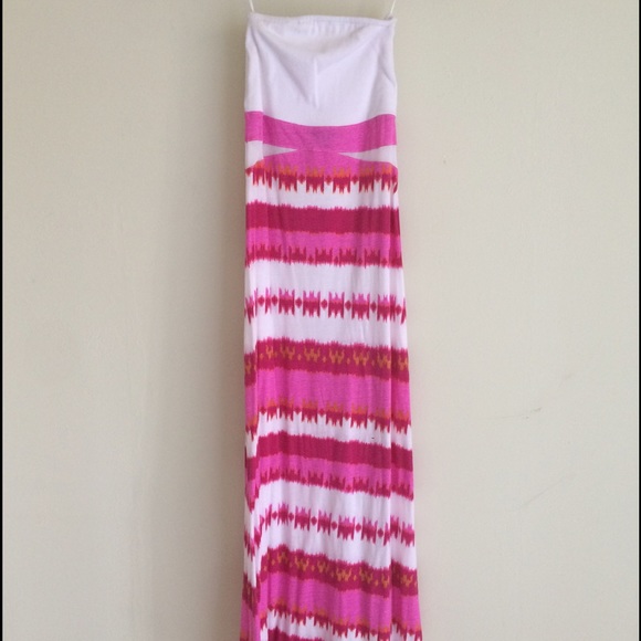 Long strapless summer dress