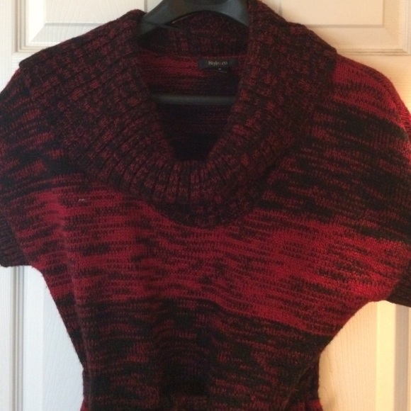 Sweater tunic Red and Black