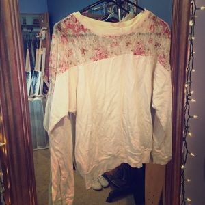 Floral lace sweater