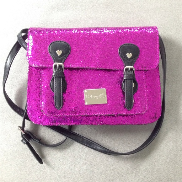 Glittery Pink Cross Body Purse