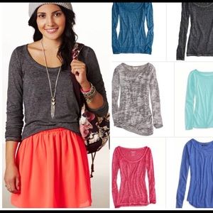 AE 5 Tops Long-Sleeve Burnout Bundle