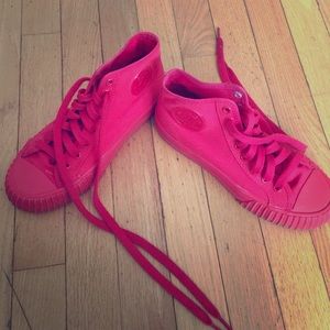 pfflyer red sneakers like new size6