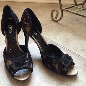 Black lace shoe