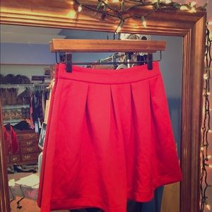 Red skater skirt