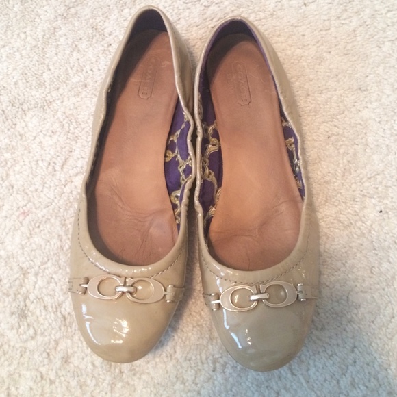 Coach tan flats