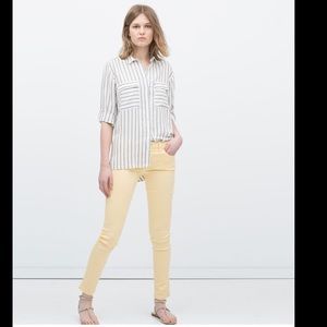 Zara banana ish color skinny jean