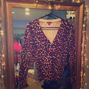Cheetah print cardigan