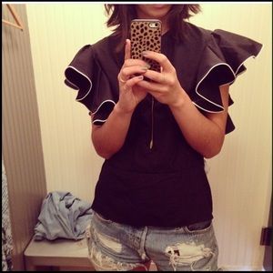 Asos shell top with ruffle neck NO TRADES