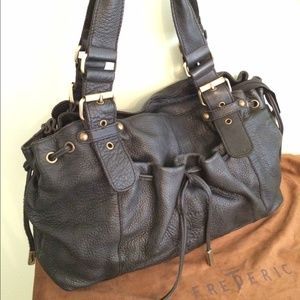 🎁SOLD🎁Frederic of France Black Leather Bag